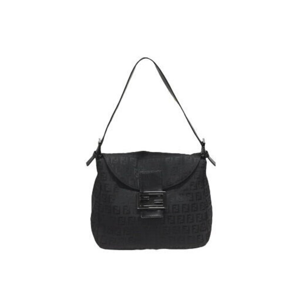 FENDI Mamma Bucket Hobo Shoulder bag zucchino vertical black